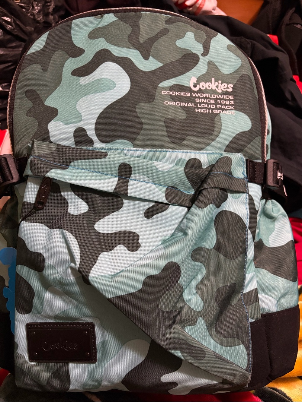 Cookies Camouflage Backpacks in Green Camo and blue